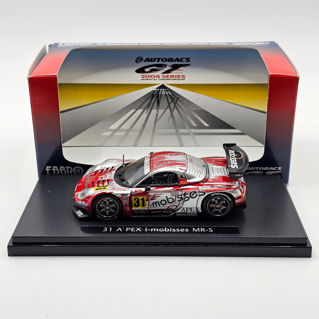 EBBRO Toyota MR-S #31 A'PEX with apr i-mobisses JGTC GT300 2004 1/43 Scale