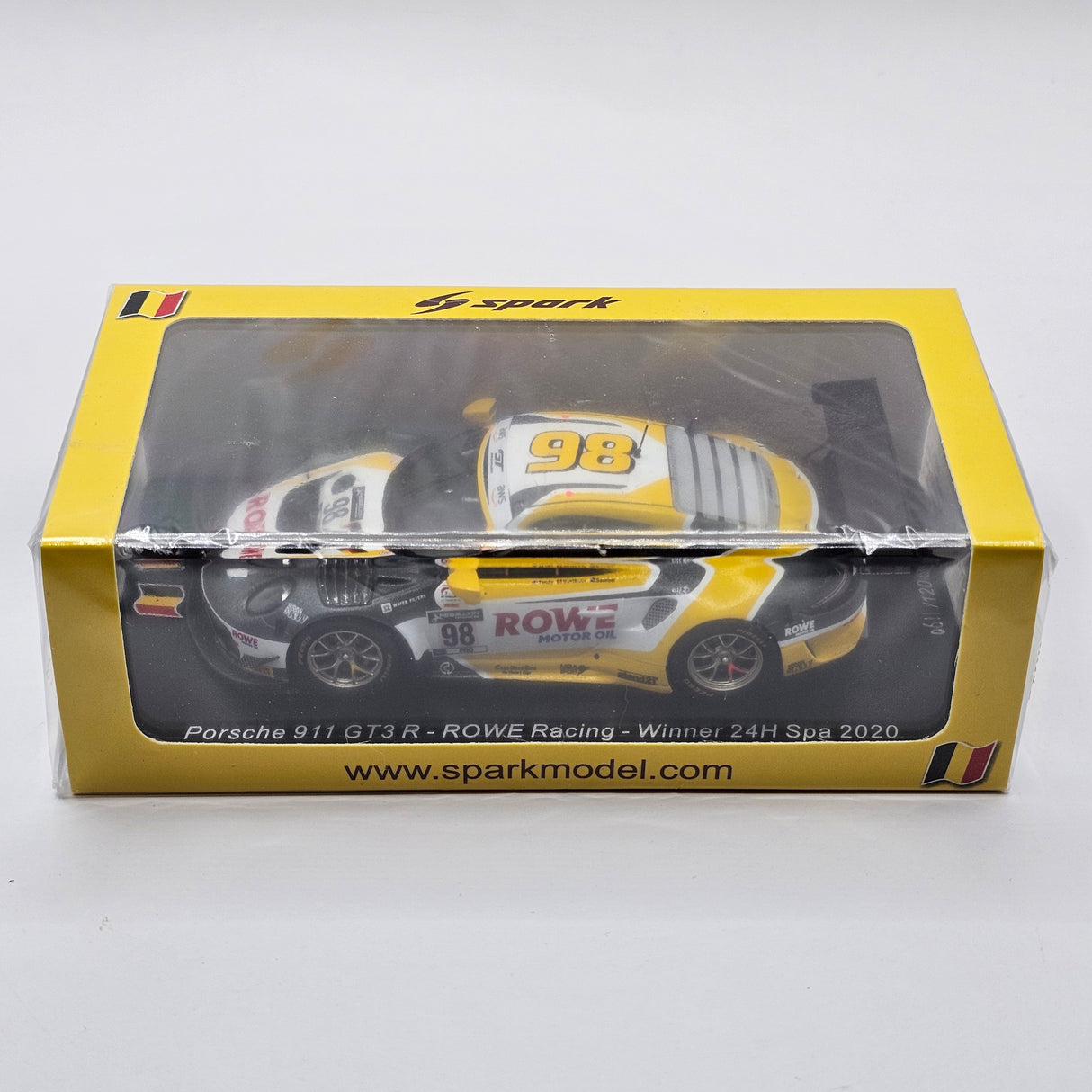 Spark Porsche 911 GT3R #98 Rowe Racing 24Hrs Spa 2020 Winner 1/43 Scale