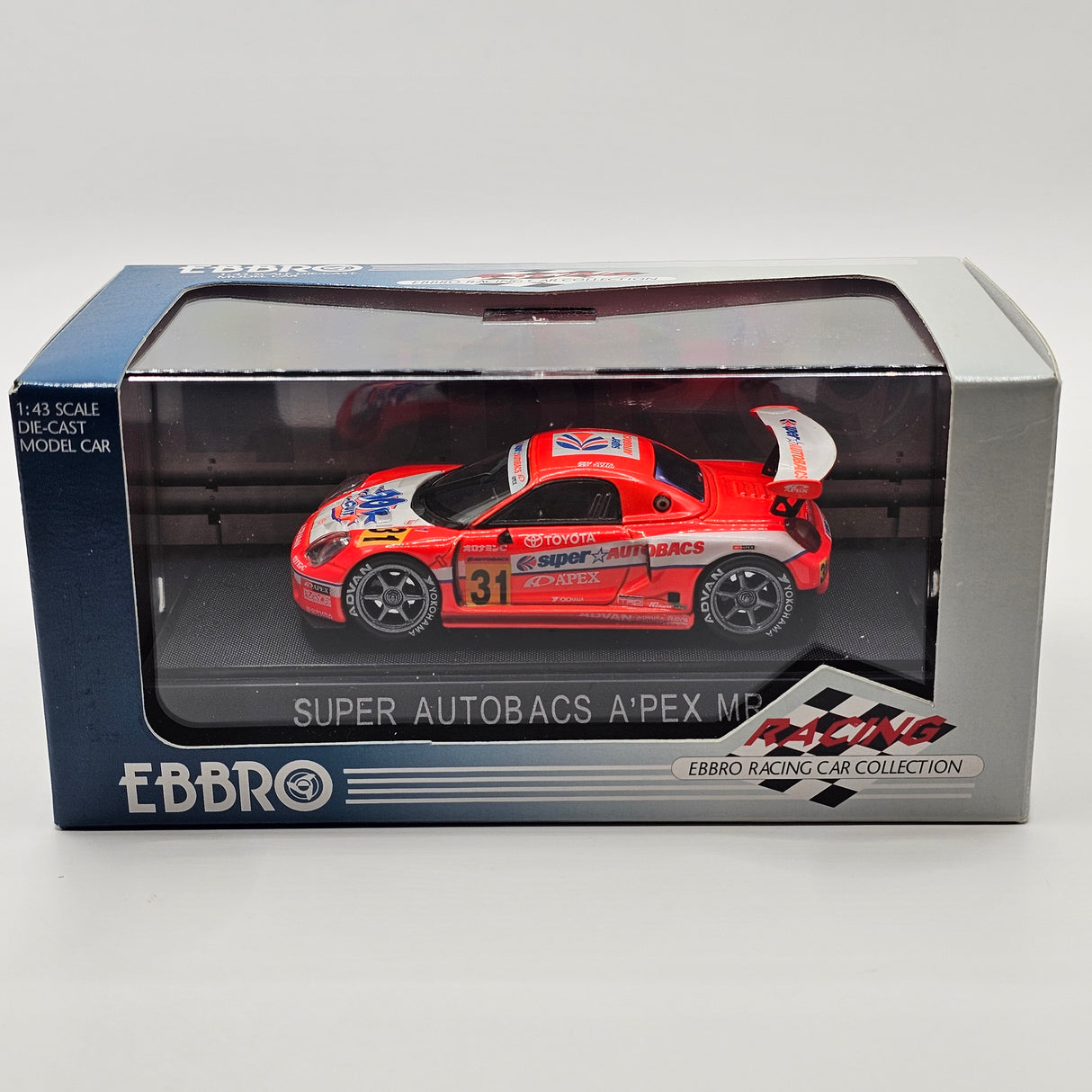 EBBRO Toyota MR-S #31 Super Autobacs A'PEX JGTC GT300 2000 1/43 Scale