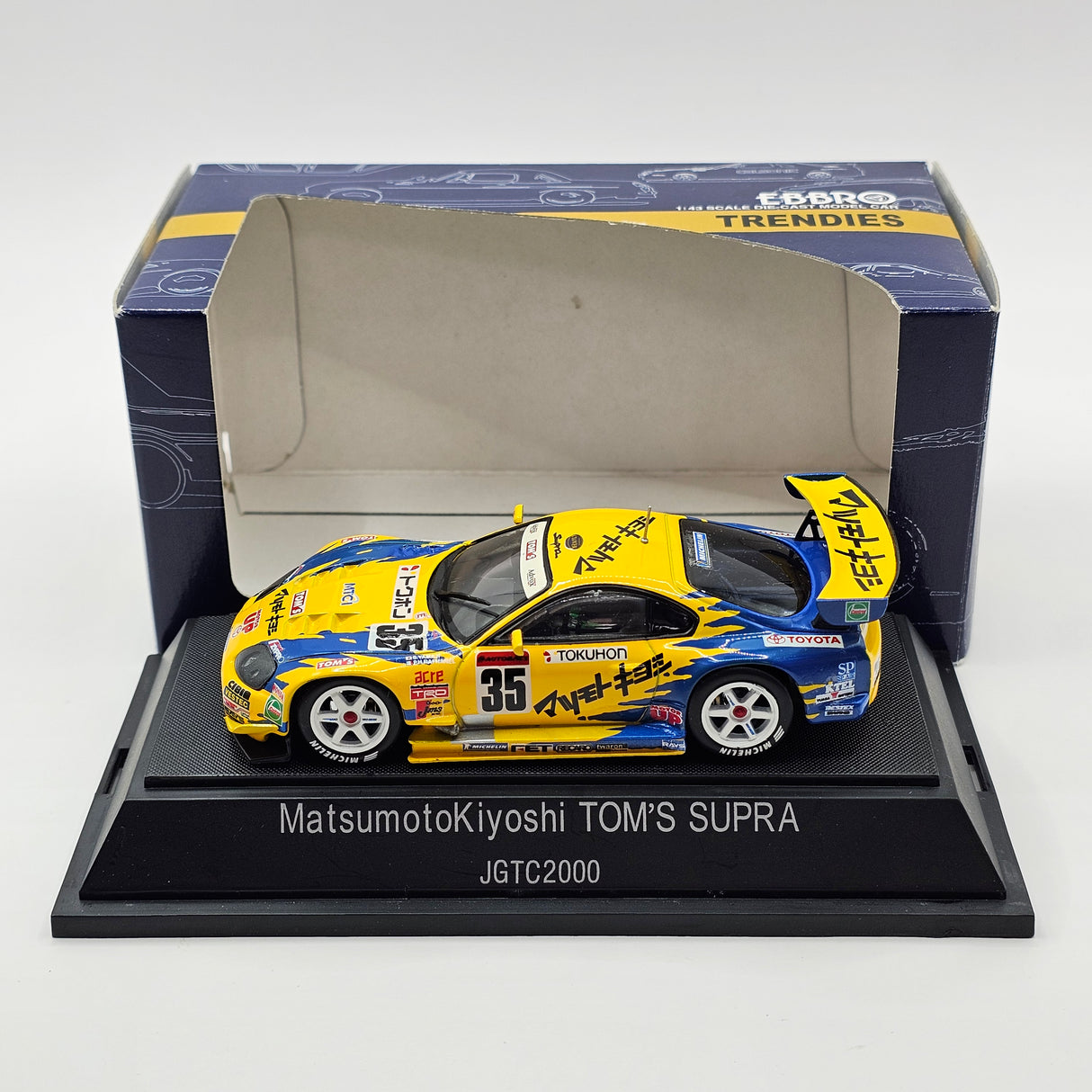 EBBRO Toyota Supra #35 MatsumotoKiyoshi Team TOM'S JGTC GT500 2000 1/43 Scale