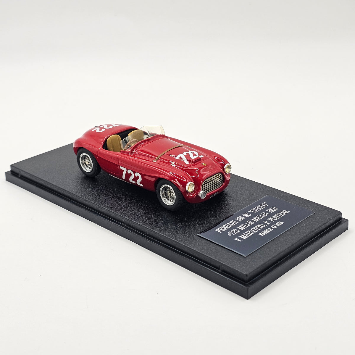 Faenza 43 Ferrari 166 Spyder Corsa #722 Marzotto/Fontana Mille Miglia 1950 1/43 Scale