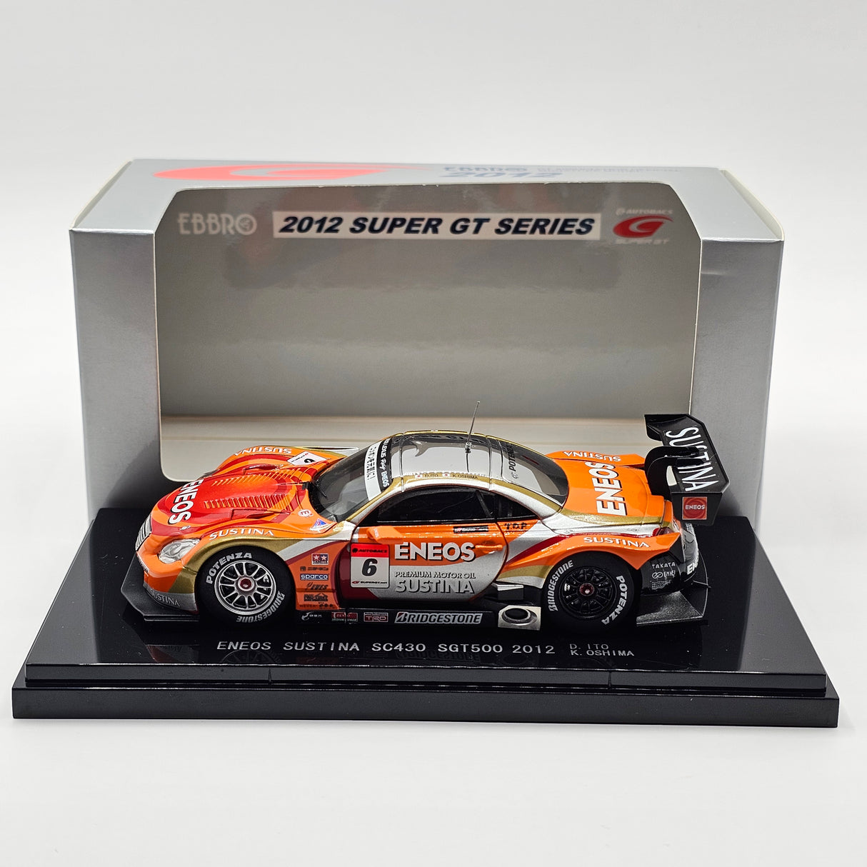 EBBRO Lexus SC430 #6 Lexus Team LeMans ENEOS Super GT 2012 1/43 Scale