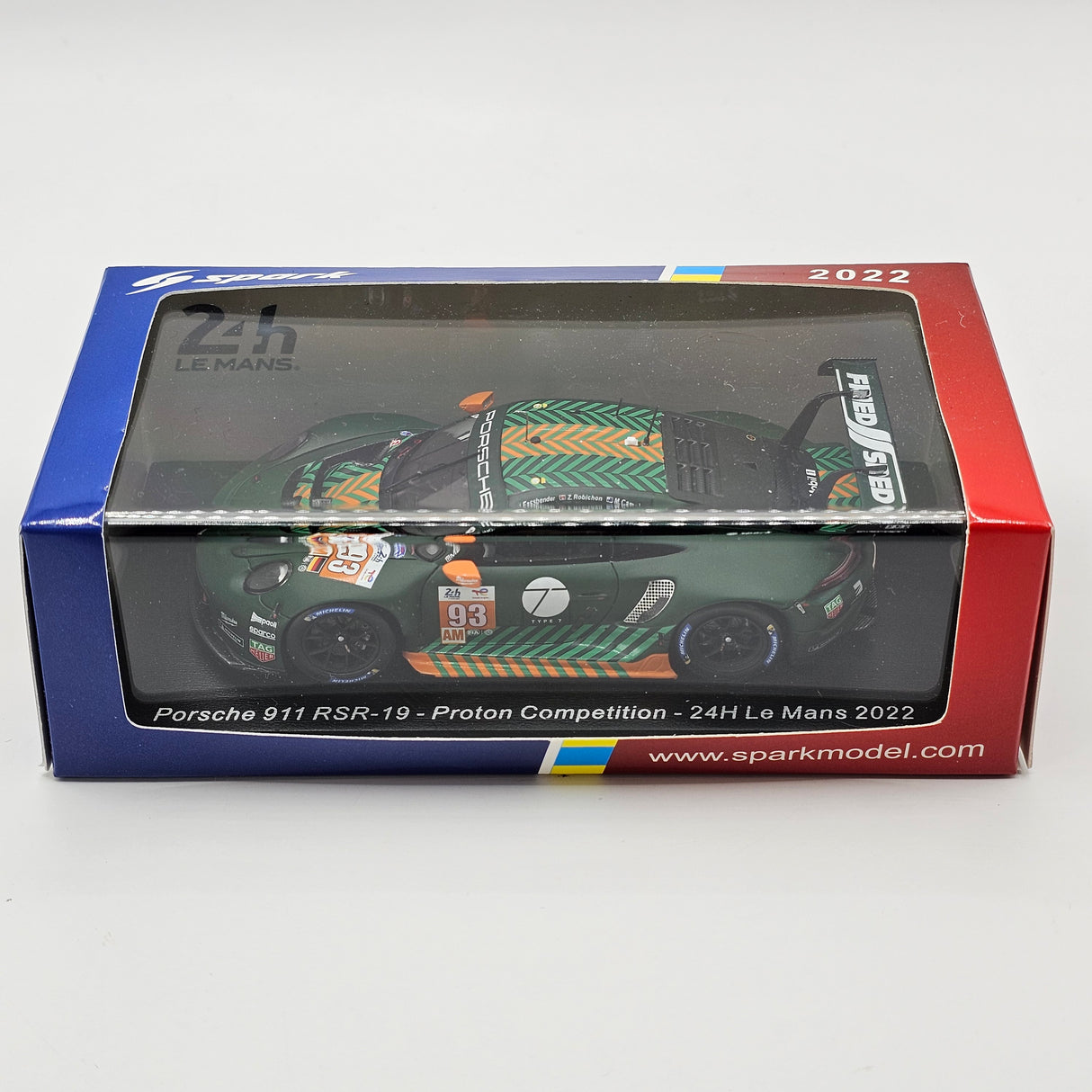 Spark Porsche 911 RSR-19 #93 Proton Competition 24Hrs Le Mans 2022 1/43 Scale