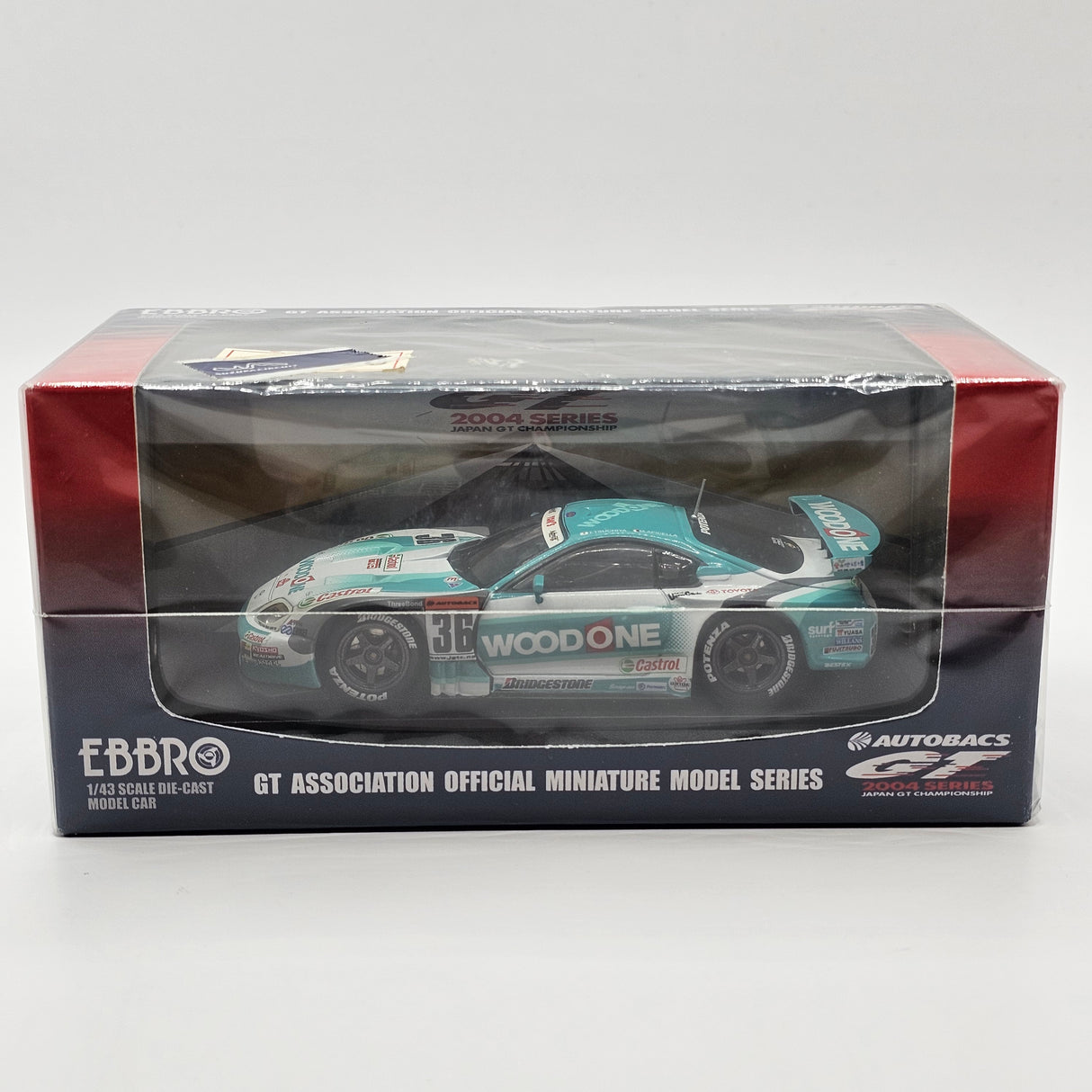 EBBRO Toyota Supra #36 Woodone Team TOM'S GT500 JGTC 2004 1/43 Scale