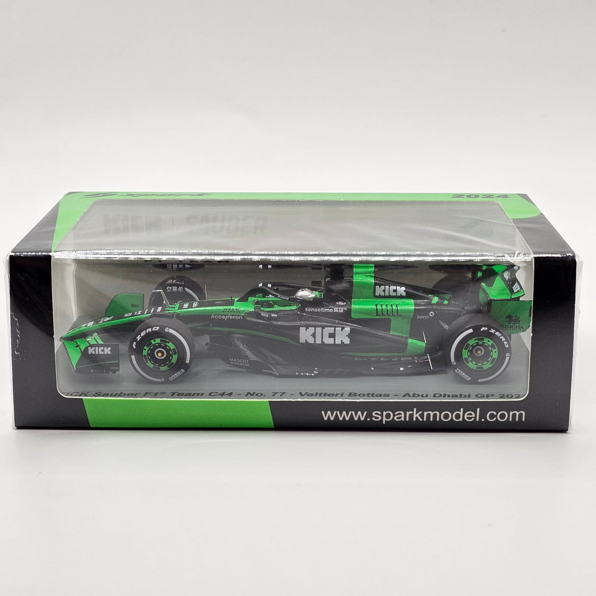Spark KICK Sauber C44 #77 V. Bottas Last Race Abu Dhabi GP Formula 1 2024 1/43 Scale S9549