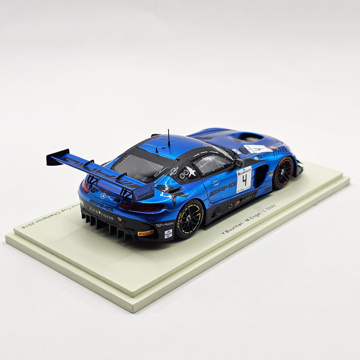 Spark Mercedes-AMG GT3 #4 Team Black Falcon Blancpain GT Cup Champion 2018 1/43 Scale