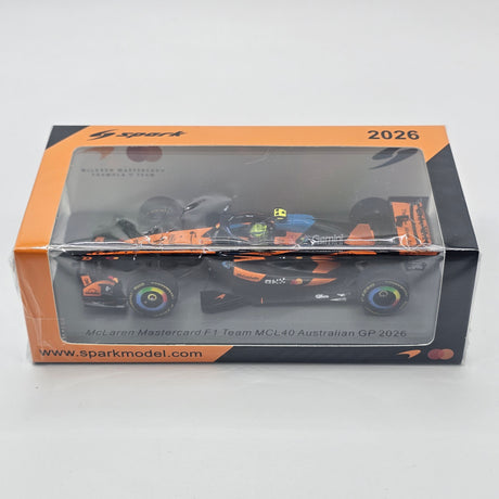 Spark McLaren Mastercard F1 Team MCL40 No.1 Norris Australian F1 GP 2026 1/43 Scale