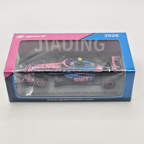 Spark BWT Alpine Formula One Team A526 No.43 10th Colapinto Chinese GP 2026 1/43 Scale