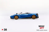 Mini GT Pagani Huayra Roadster Blue Francia (RHD) 1/64 Scale