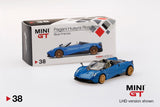 Mini GT Pagani Huayra Roadster Blue Francia (RHD) 1/64 Scale