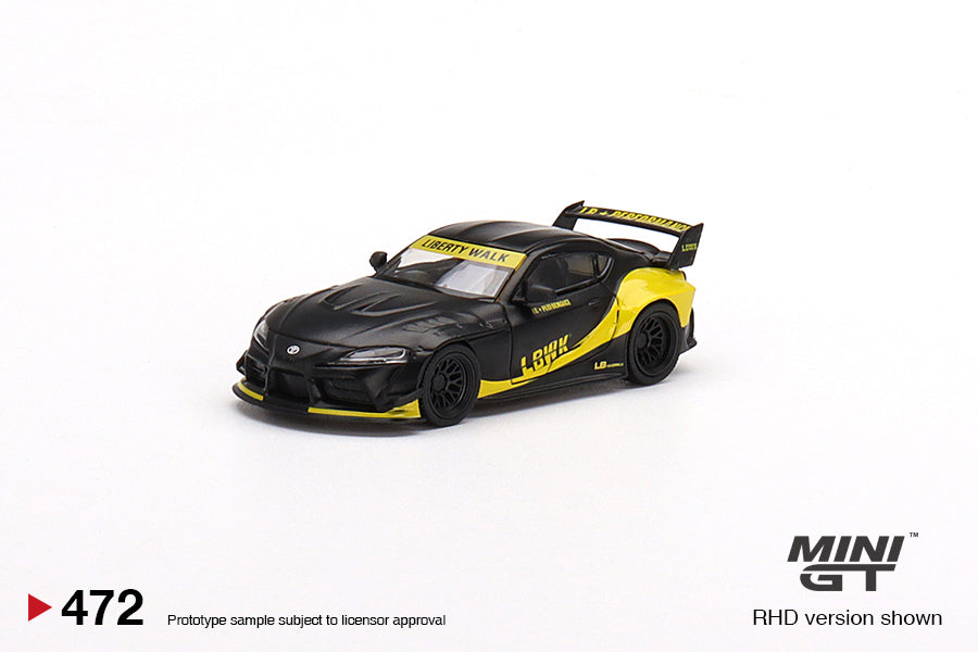 Mini GT Toyota GR Supra LB-Works Matte Black 1/64 Scale