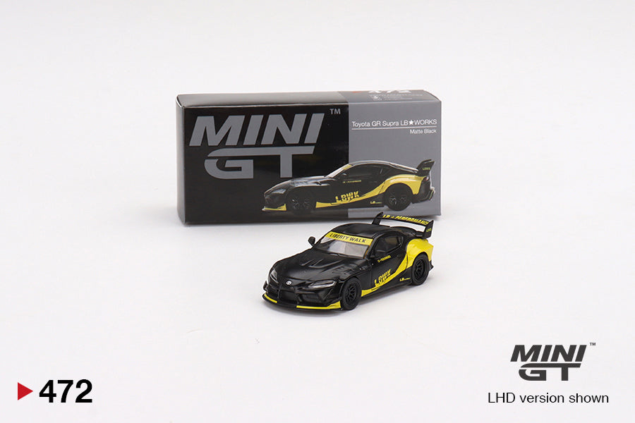 Mini GT Toyota GR Supra LB-Works Matte Black 1/64 Scale