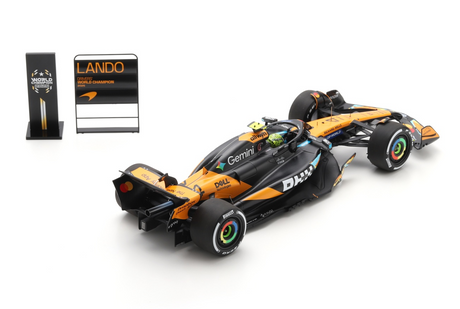 Spark McLaren MCL39 #4 Lando Norris Abu Dhabi F1 GP 2025 F1 Drivers' World Champion 1/18 Scale 18S1118