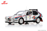 Spark Lancia Delta S4 #7 Lancia Martini Racing Winner Rally Monte Carlo 1986 1/18 Scale