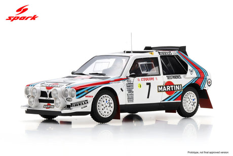 Spark Lancia Delta S4 #7 Lancia Martini Racing Winner Rally Monte Carlo 1986 1/18 Scale
