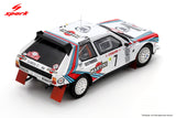 Spark Lancia Delta S4 #7 Lancia Martini Racing Winner Rally Monte Carlo 1986 1/18 Scale
