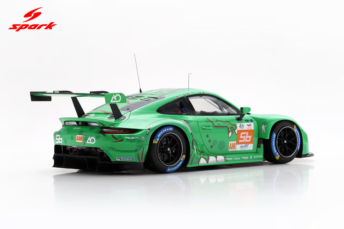 Spark Porsche 911 RSR-19 #56 Project 1 AO "Rexy" 24Hrs Le Mans 2023 1/18 Scale 18S929