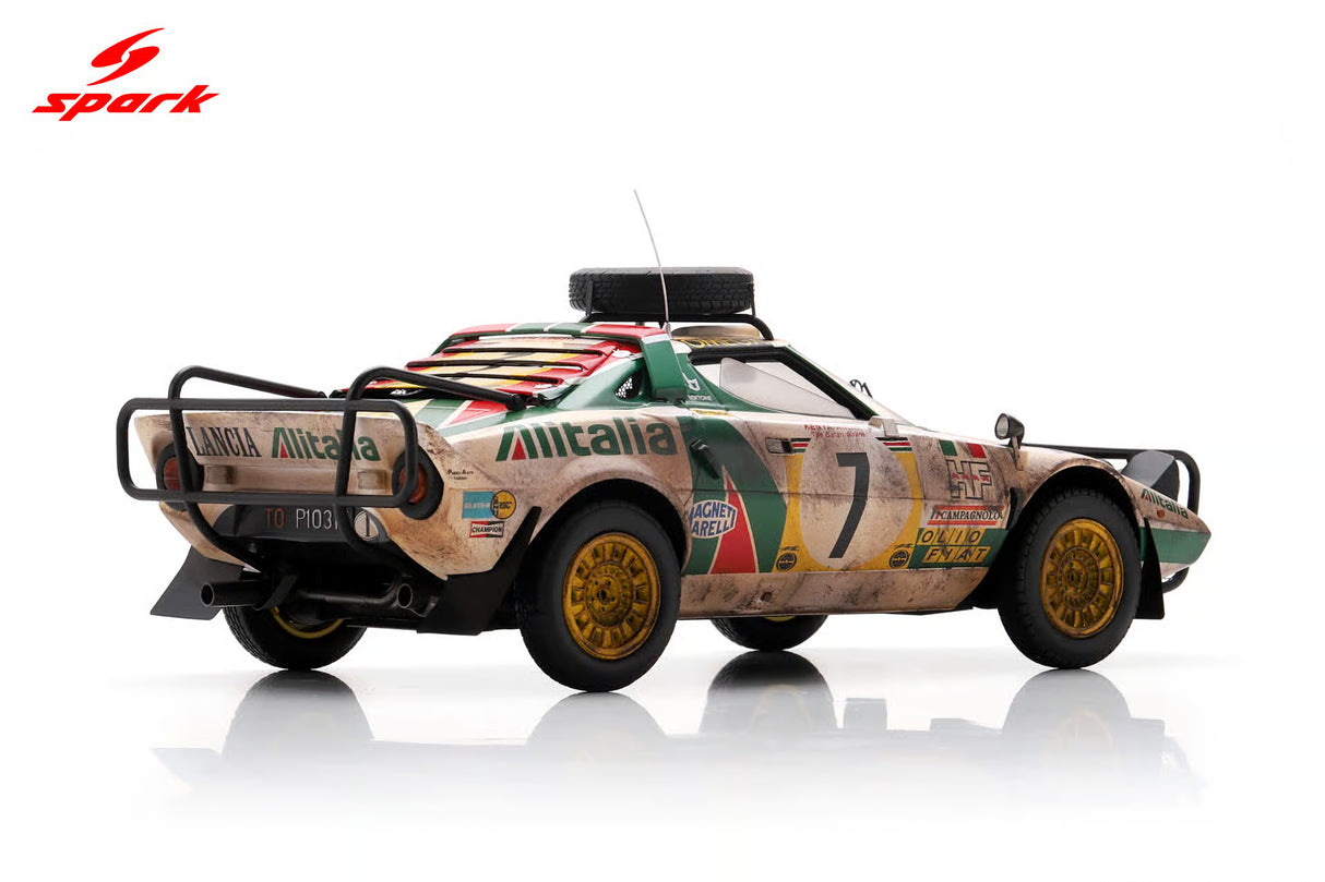 Spark Lancia Stratos HF #7 Lancia Alitalia 3rd Safari Rally 1977 (Dirty Edition) 1/18 Scale