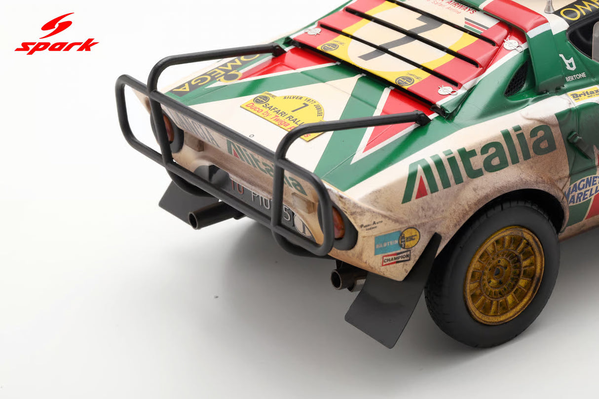 Spark Lancia Stratos HF #7 Lancia Alitalia 3rd Safari Rally 1977 (Dirty Edition) 1/18 Scale