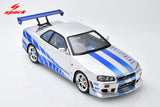 Spark Nissan Skyline GT-R R34 '25 Years of Fast & Furious' Special Edition 1/18 Scale