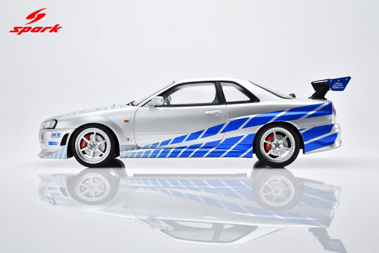 Spark Nissan Skyline GT-R R34 '25 Years of Fast & Furious' Special Edition 1/18 Scale