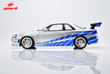 Spark Nissan Skyline GT-R R34 '25 Years of Fast & Furious' Special Edition 1/18 Scale