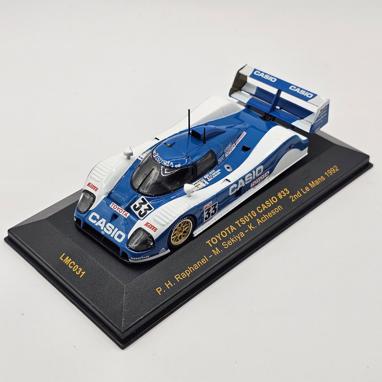 TOYOTA TS 010 N°33 TOM's CASIO 2°24h MANS 92 Built 1:43 No S 89 TOYOTA TS 010 N°33 TOM's CASIO 2°24h MANS 92 Built 1:43 No S 89