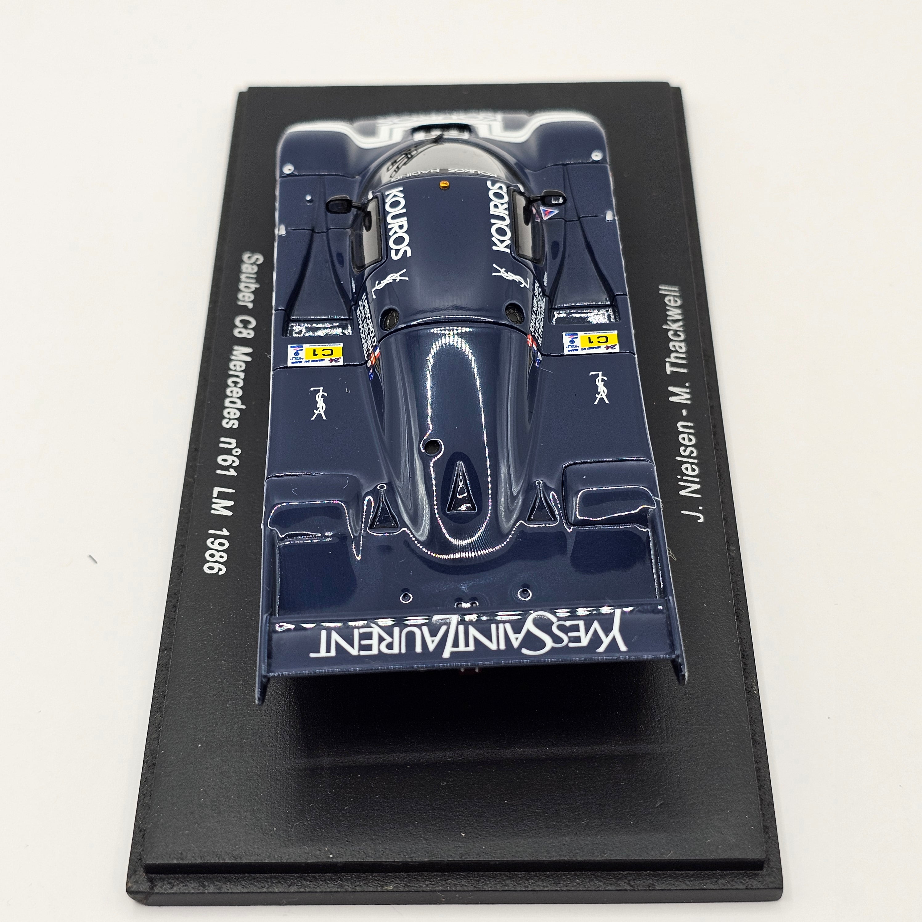 Spark 1:43 Sauber C8 Mercedes #61 24h LeMans 1986 Nielsen
