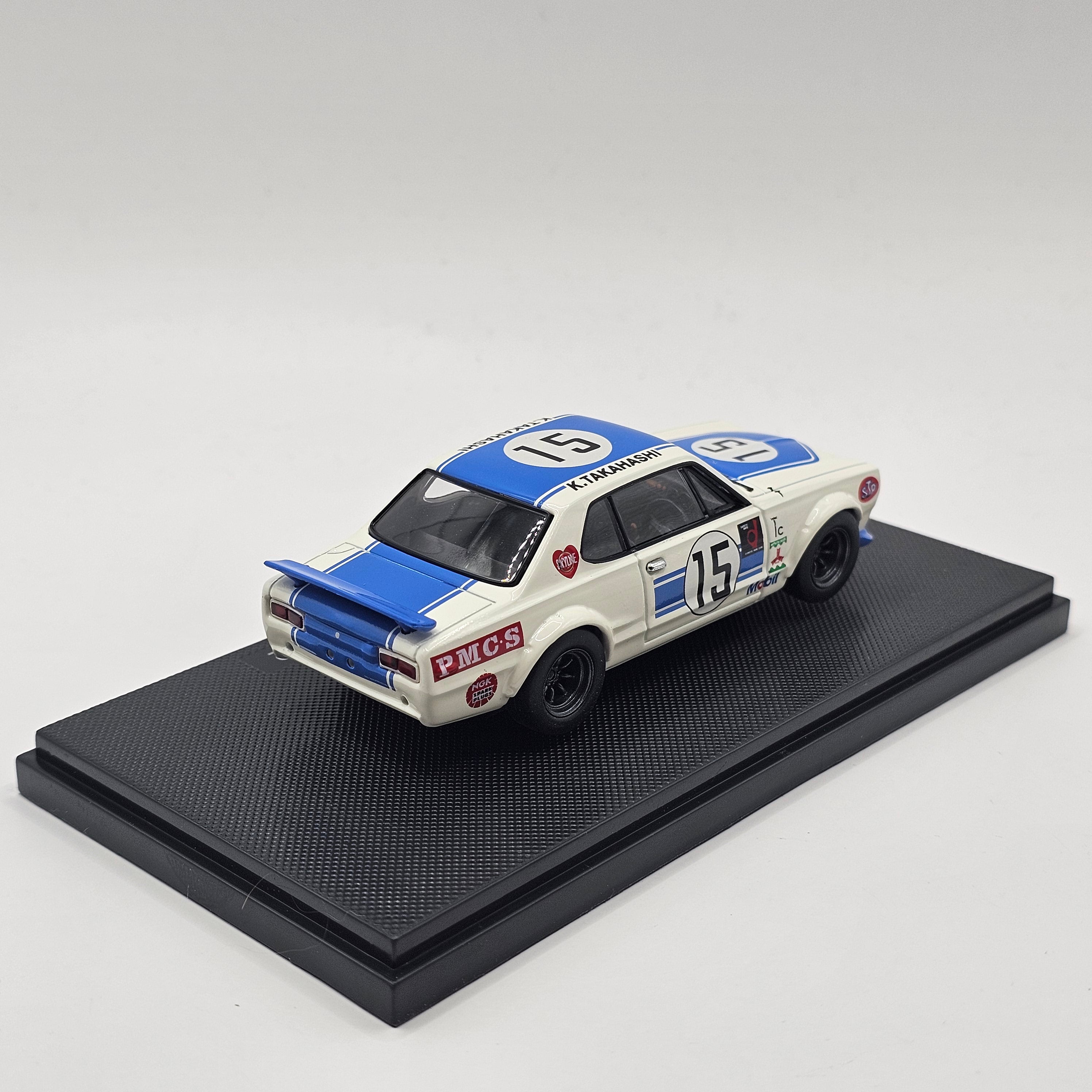 EBBRO Nissan Skyline GT-R KPGC10 Racing #15 (White/Blue) 1/43 Scale