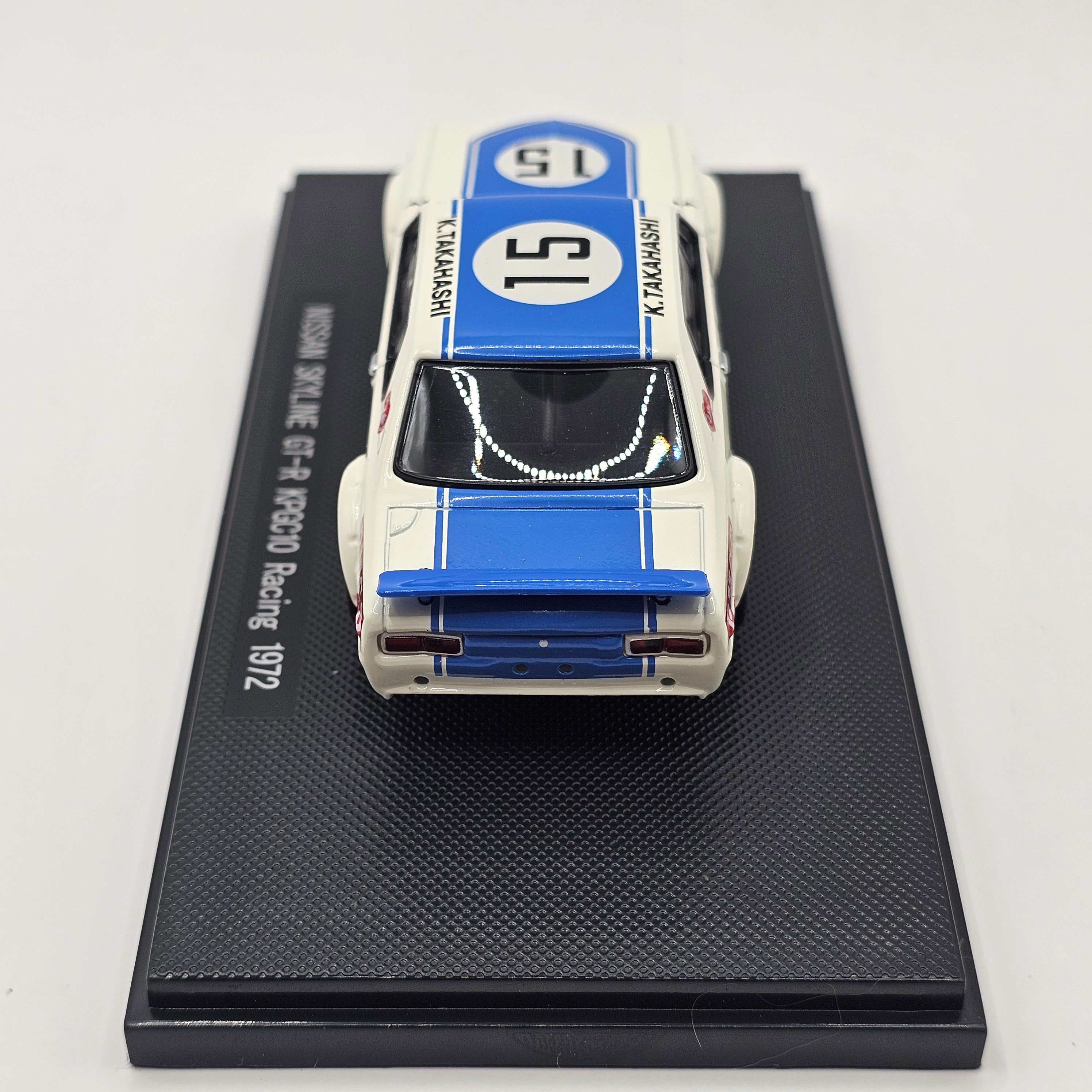 EBBRO Nissan Skyline GT-R KPGC10 Racing #15 (White/Blue) 1/43 Scale