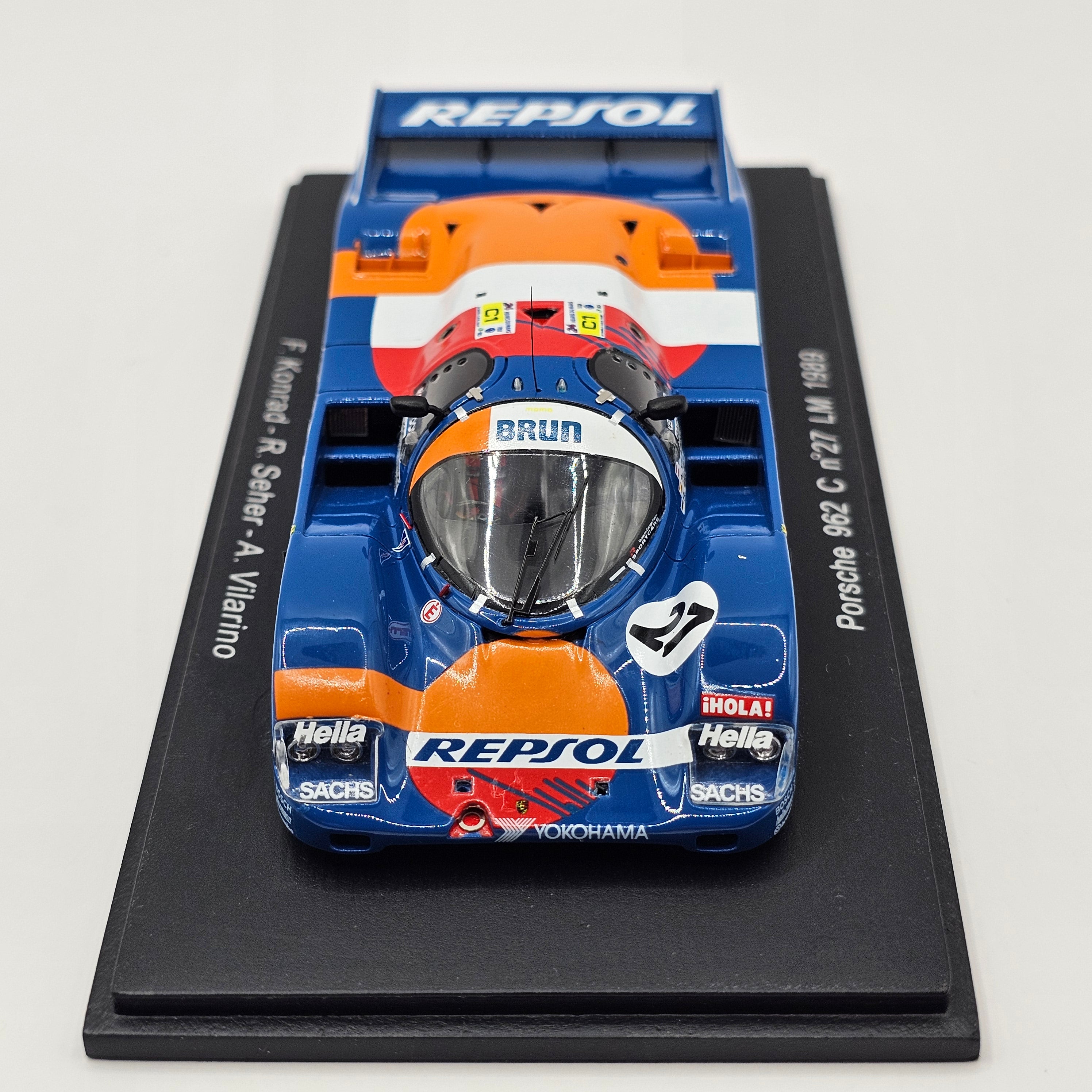 Spark Porsche 962C No.27 Repsol Brun Motorsport Le Mans 1989 1/43 Scal