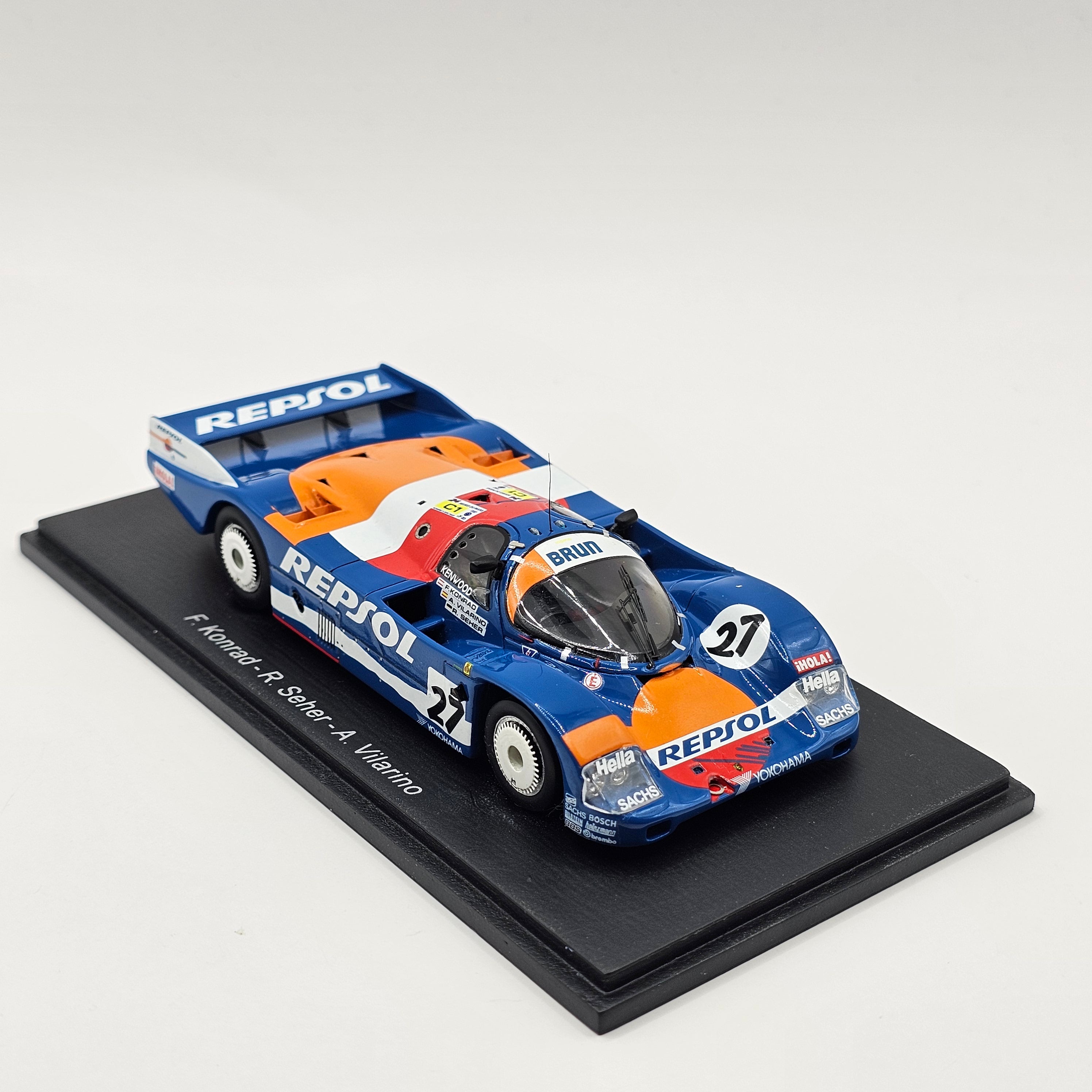 Spark Porsche 962C No.27 Repsol Brun Motorsport Le Mans 1989 1/43 Scal