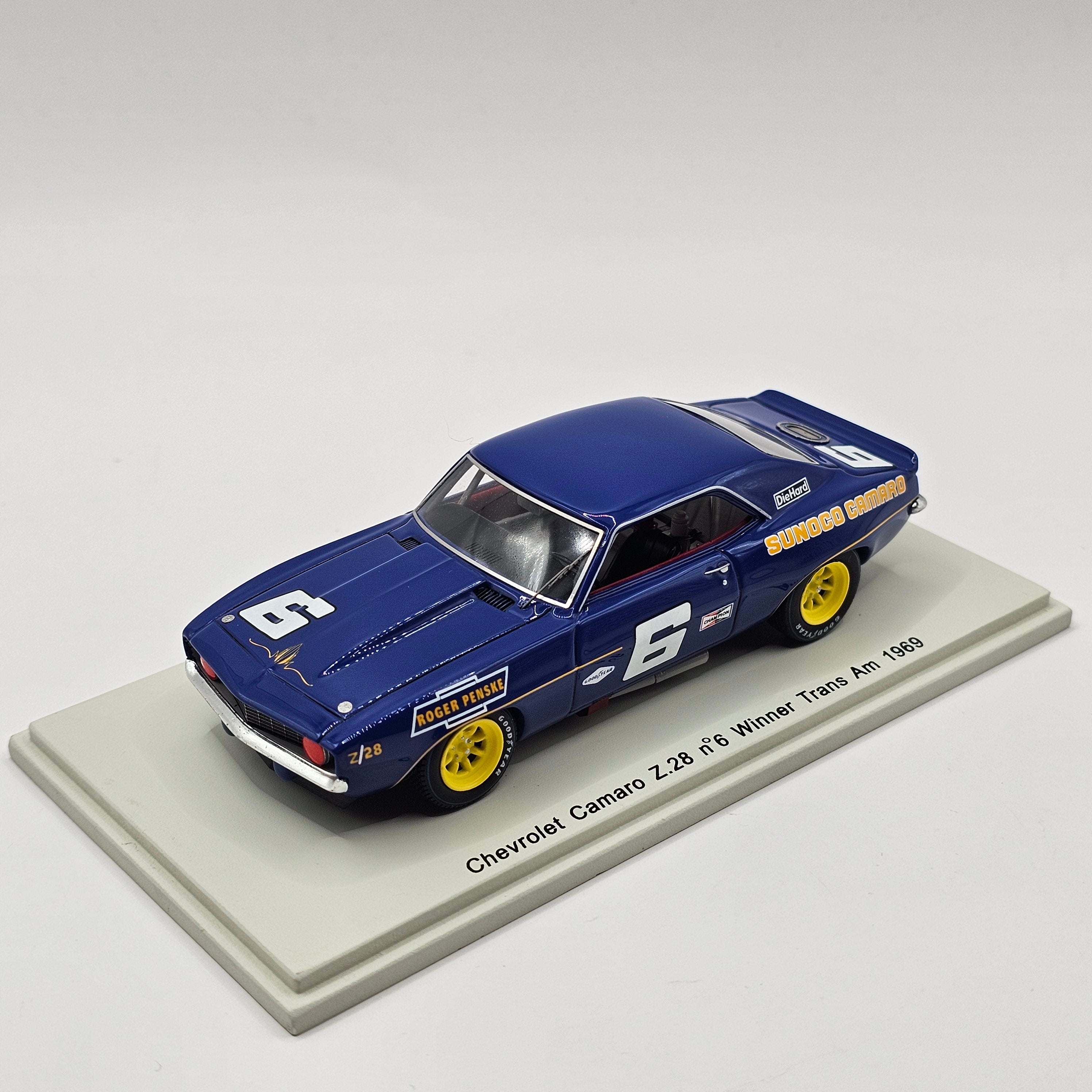Spark Chevrolet Sunoco Camaro Z28 #6 Trans Am 1969 Winner 1/43 Scale S
