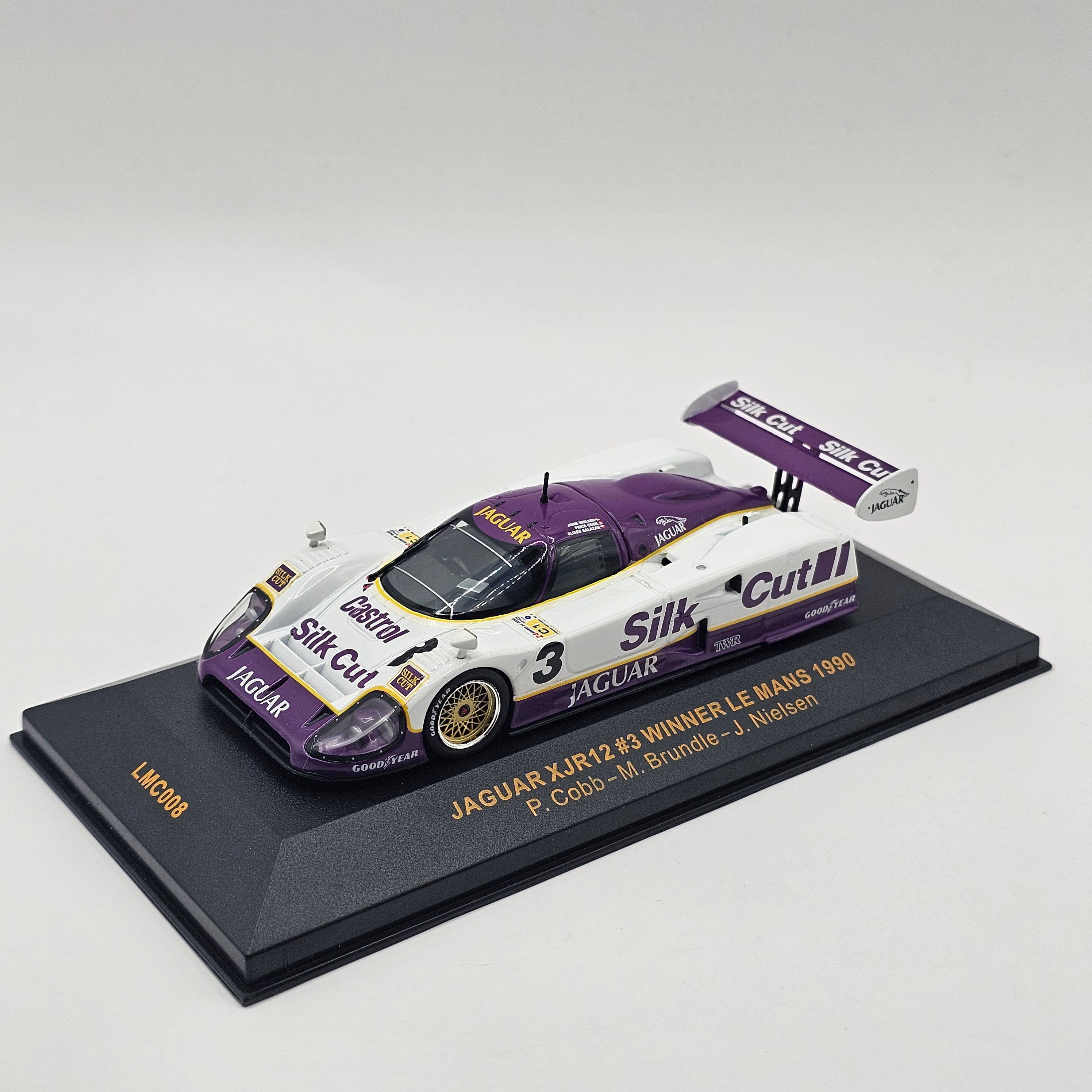 IXO Jaguar XJR-12 #3 Silk Cut Jaguar Le Mans Winner 1990 1/43 Scale LM