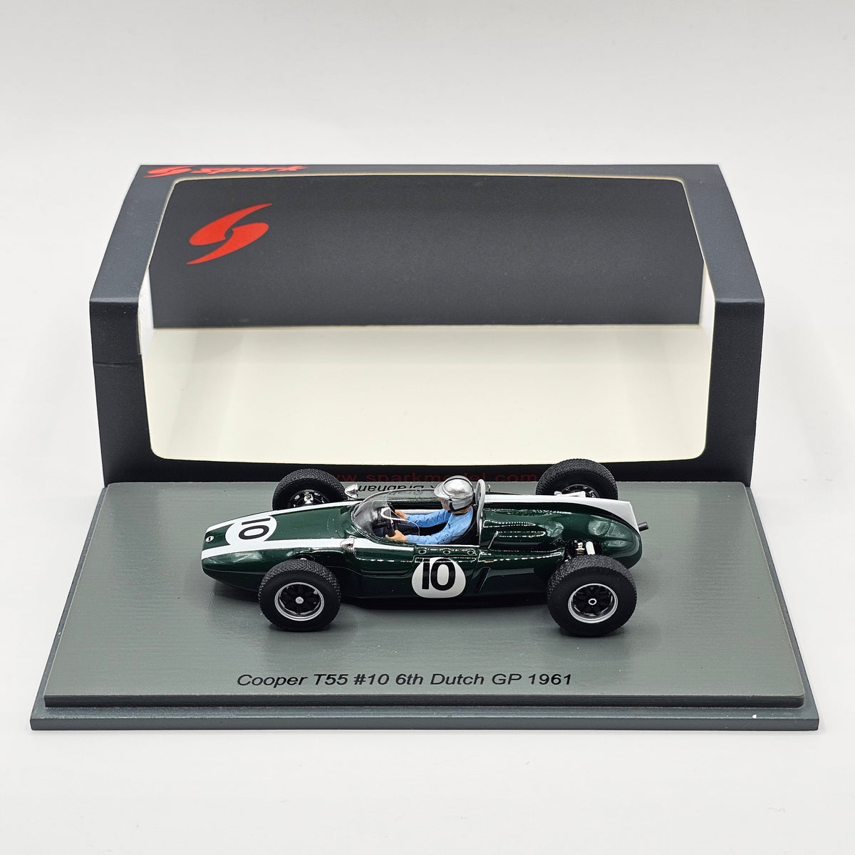 Spark S8069 Cooper T55 N°10 Jack Brabham GP Pays-Bas 1961 - 1/43 Résine