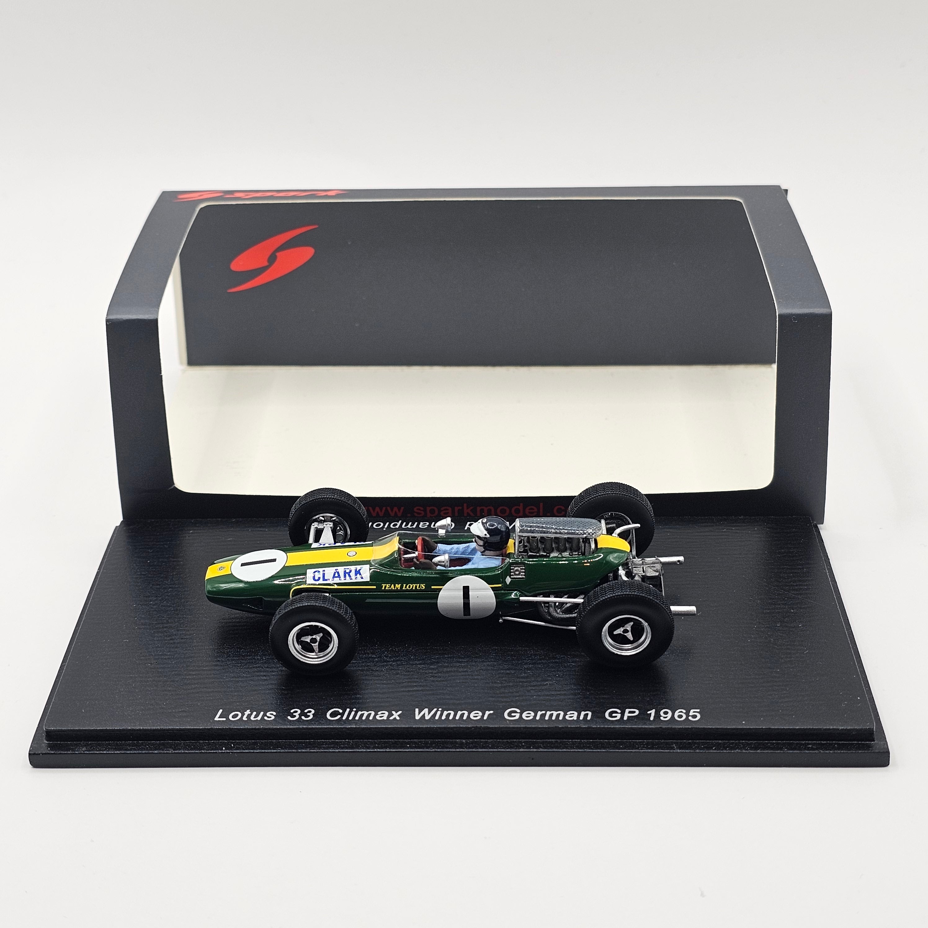 Spark Lotus 33 Climax CLX #1 Jim Clark German GP Winner 1965 1/43 Scal