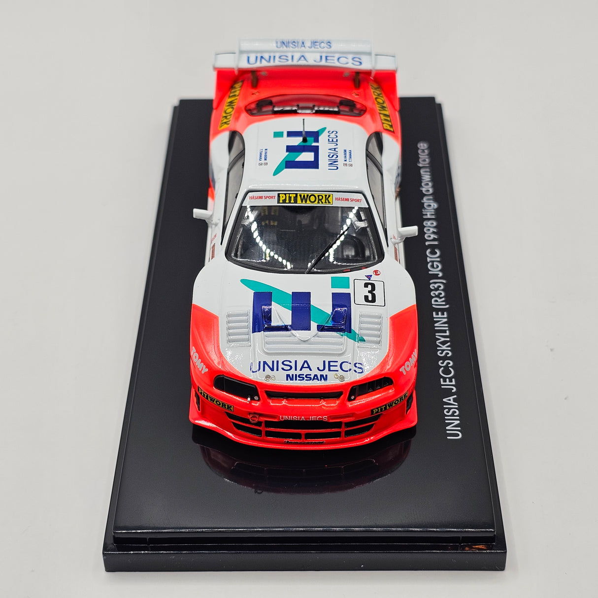 EBBRO Nissan Skyline GT-R R33 #3 Hasemi Motorsport H. Downforce JGTC GT500 1/43 Scale