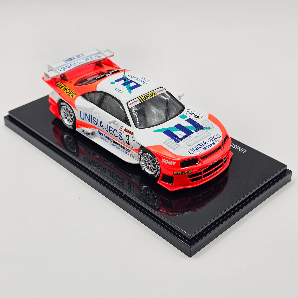 EBBRO Nissan Skyline GT-R R33 #3 Hasemi Motorsport H. Downforce JGTC GT500 1/43 Scale