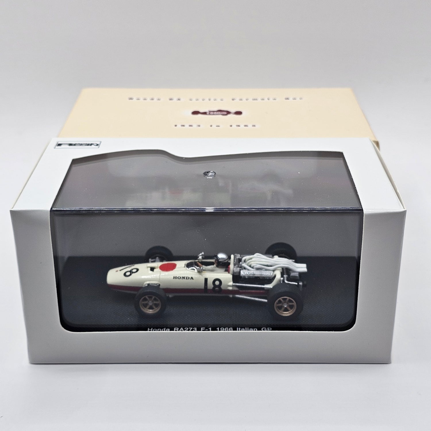 TM43-58C - Tecnomodel 1:43 TECNOMODEL Honda F1 Ra273 #18 Italy Gp 1966 Richie Ginther White TM43-58C ( - Formula 1 TM43-58C - Tecnomodel 1:43 TECNOMODEL Honda F1 Ra273 #18 Italy Gp 1966 Richie Ginther White TM43-58C ( - Formula 1