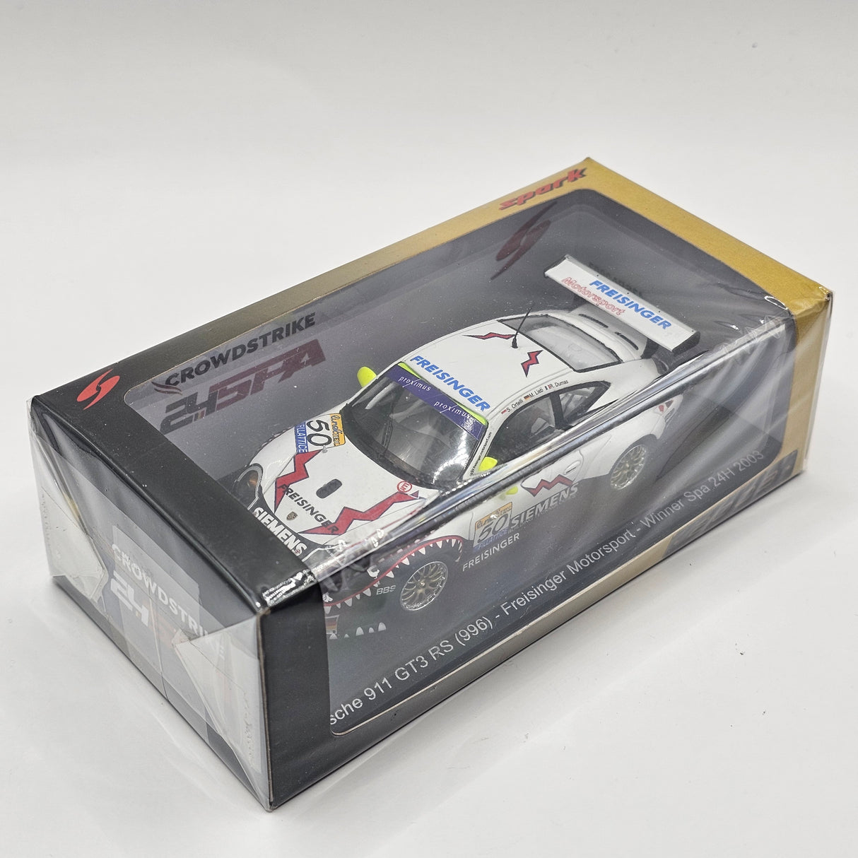 Spark Porsche 911 GT3 RS (996) #50 Freisinger Motorsport Winner Spa 24H 2003 1/43 Scale