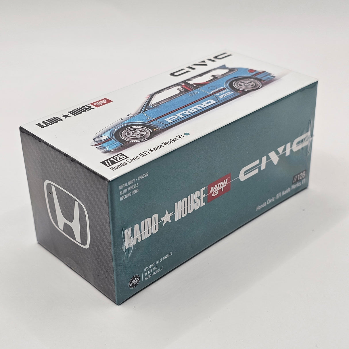 Mini GT x Kaido House Honda Civic EF Kaido Works V1 Blue 1/64 Scale