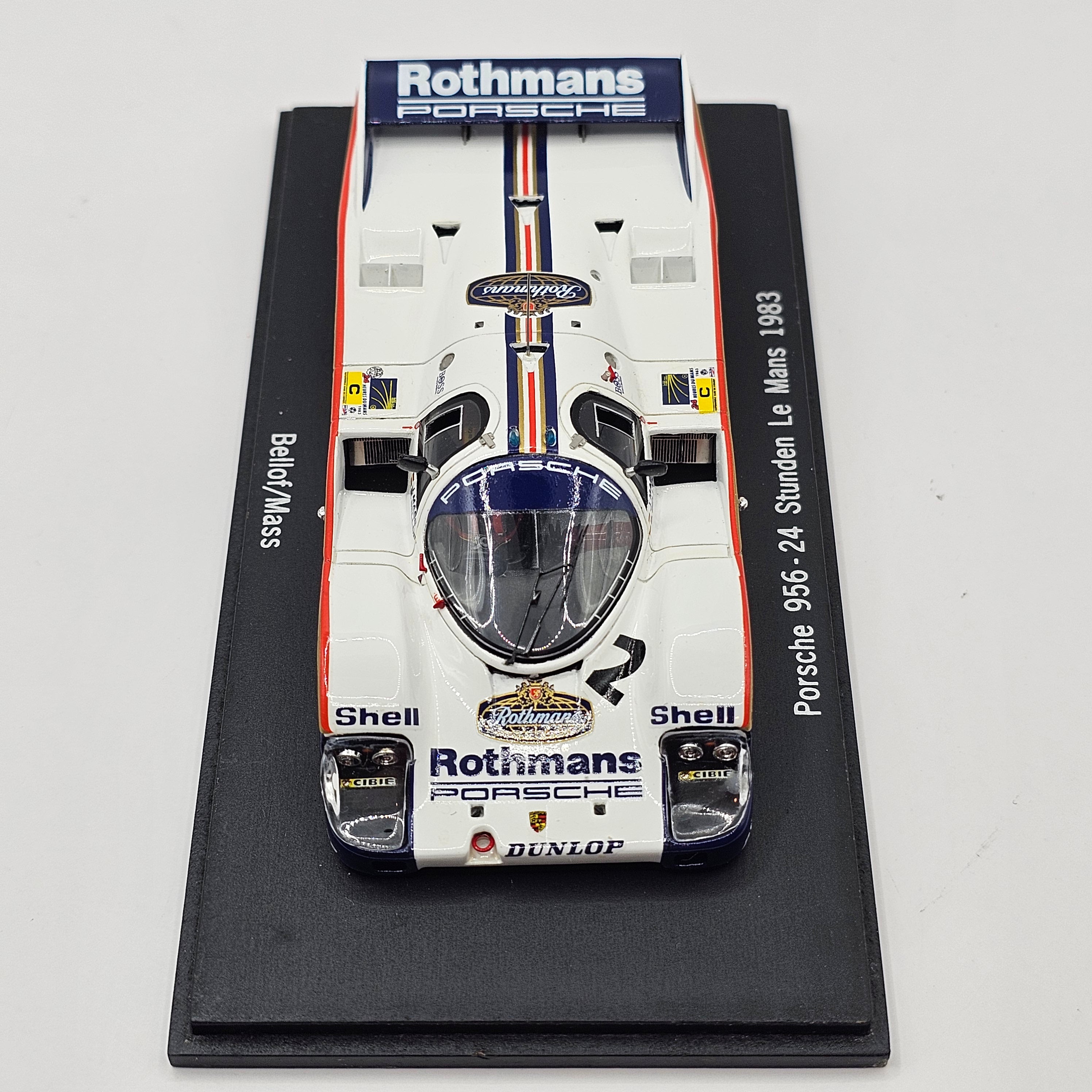 Spark Porsche 956 #2 Rothmans Porsche Le Mans 1983 Stefan Bellof Colle