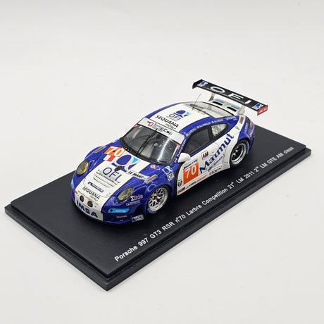 Spark Porsche 997 GT3 RSR #70 Larbre Competition Le Mans 2011 GTE AM 1/43 Scale