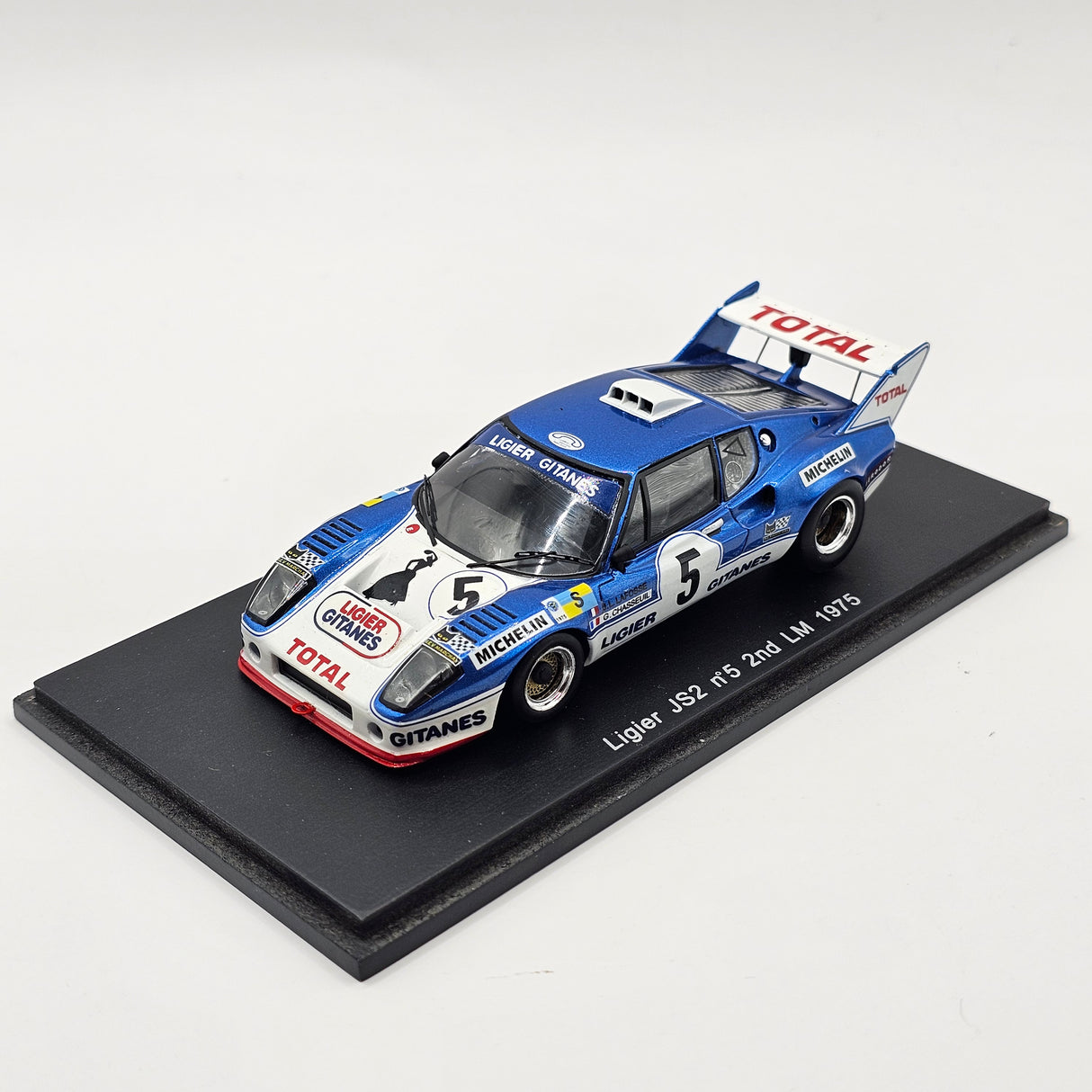 Spark Ligier JS2 #5 Automobiles Ligier Gitanes 2nd Place Le Mans 1975 1/43 Scale