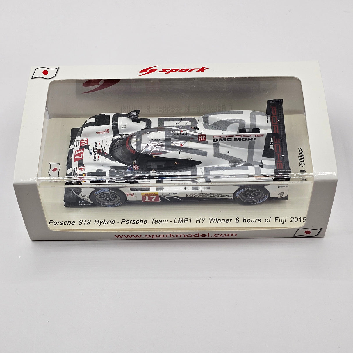 Spark Porsche 919 Hybrid #17 Team Porsche 6Hrs Fuji 2015 Winner 1/43 Scale SJ036