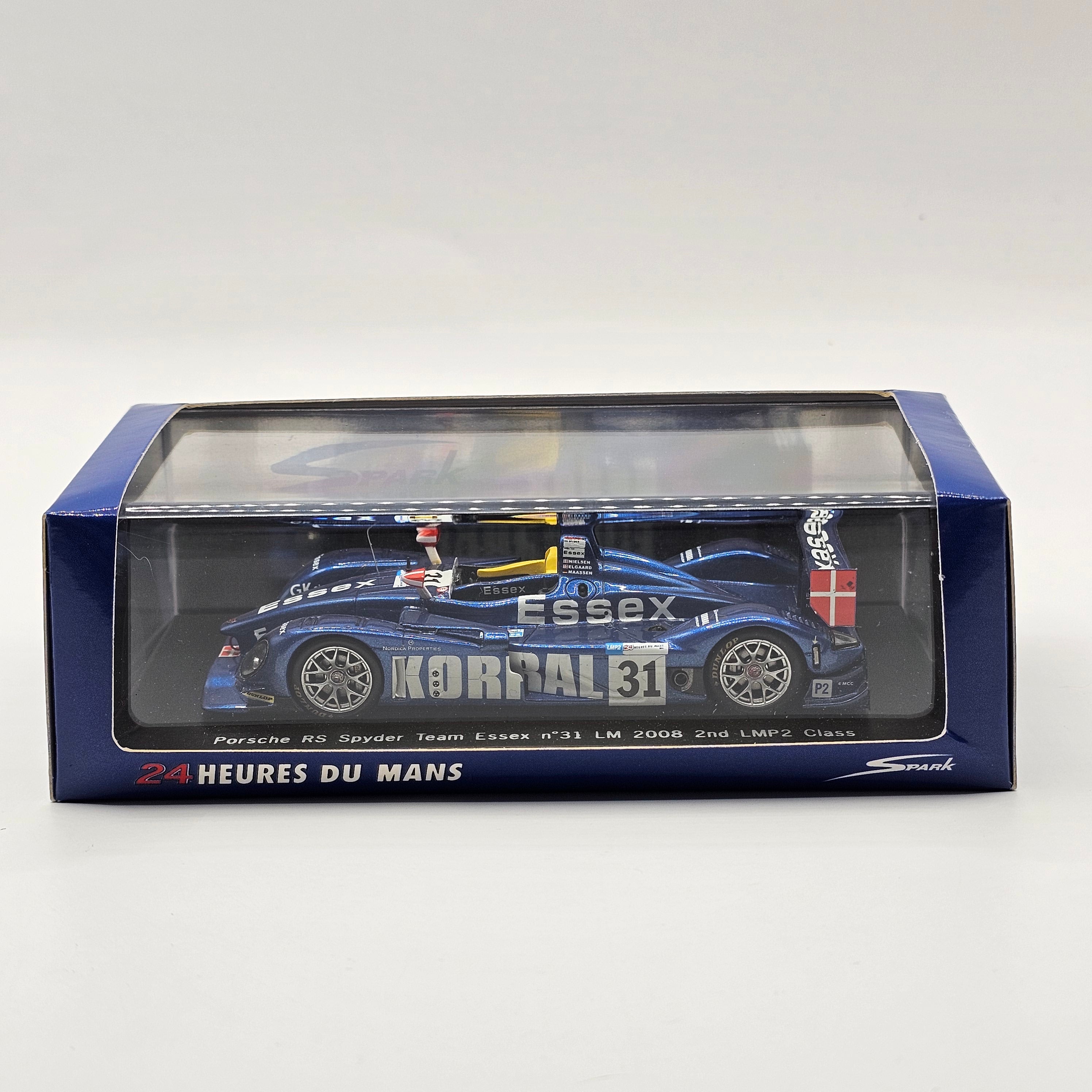 スパーク 1/43 ポルシェRSスパイダー LM2008 No.31 クラス2位 Spark Porsche RS Spyder #31 Team Essex Le Mans 2008 LMP2 1/43 Scale S1