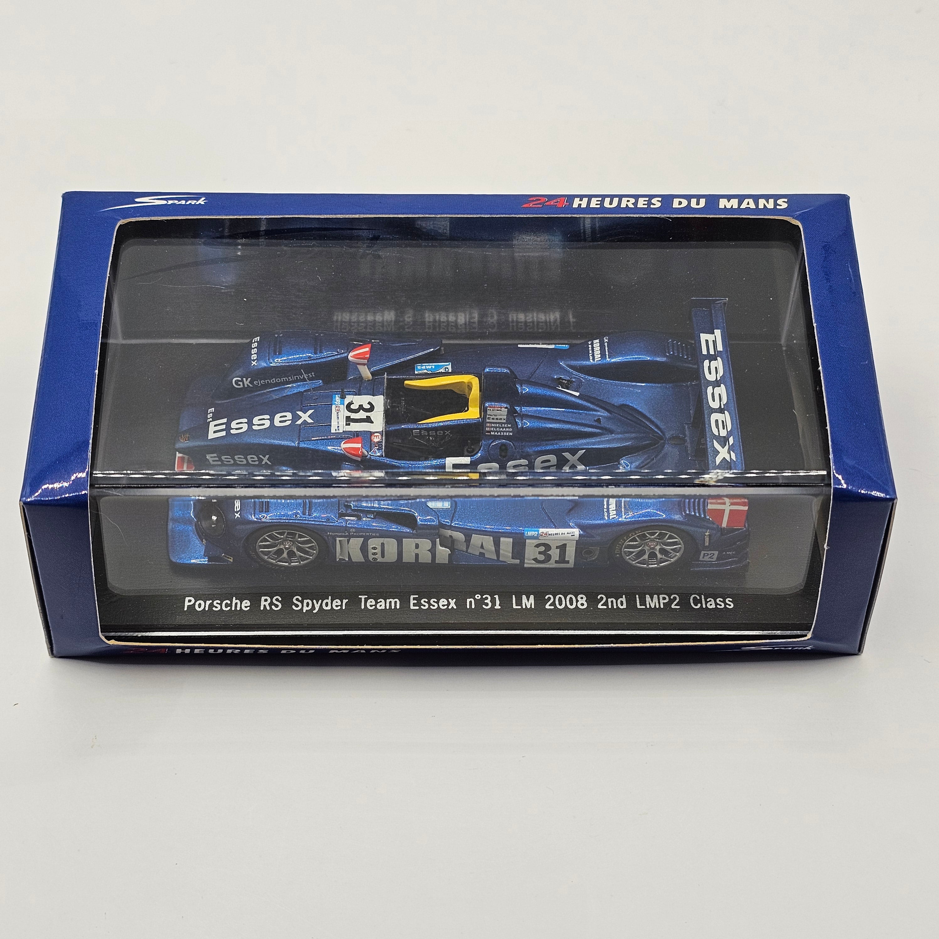 Spark Porsche RS Spyder #31 Team Essex Le Mans 2008 LMP2 1/43 Scale S1
