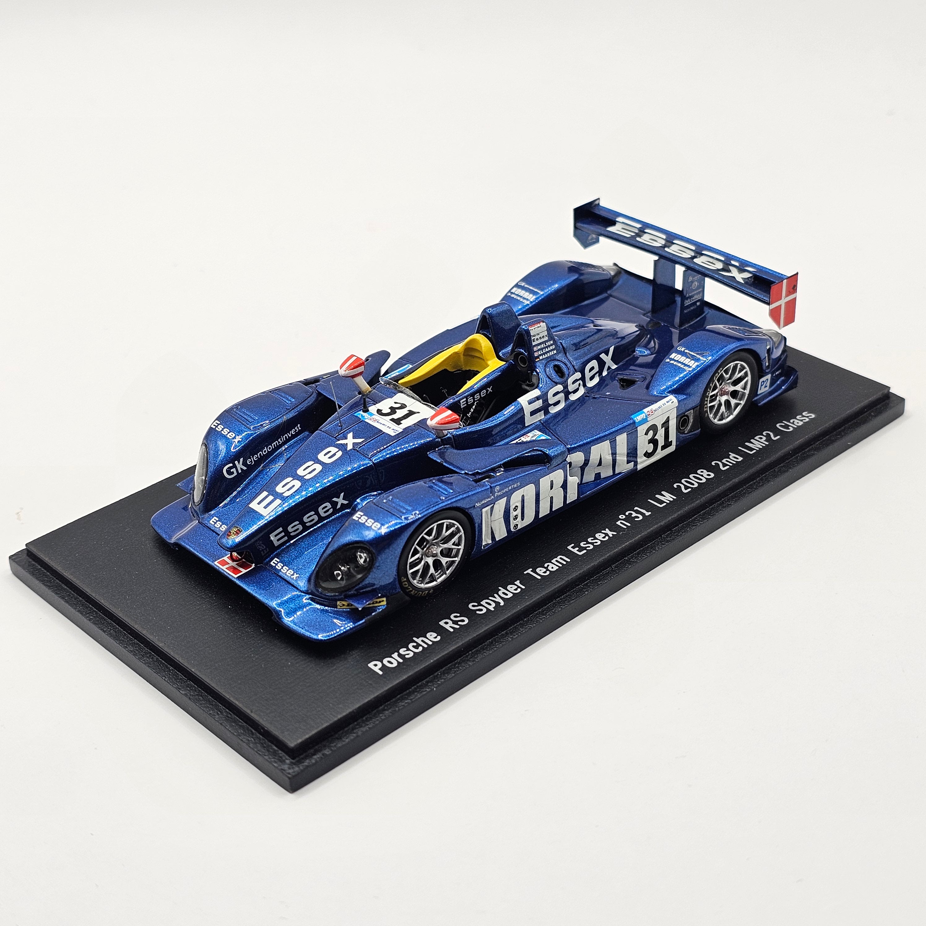 スパーク 1/43 ポルシェRSスパイダー LM2008 No.31 クラス2位 Spark Porsche RS Spyder #31 Team Essex Le Mans 2008 LMP2 1/43 Scale S1