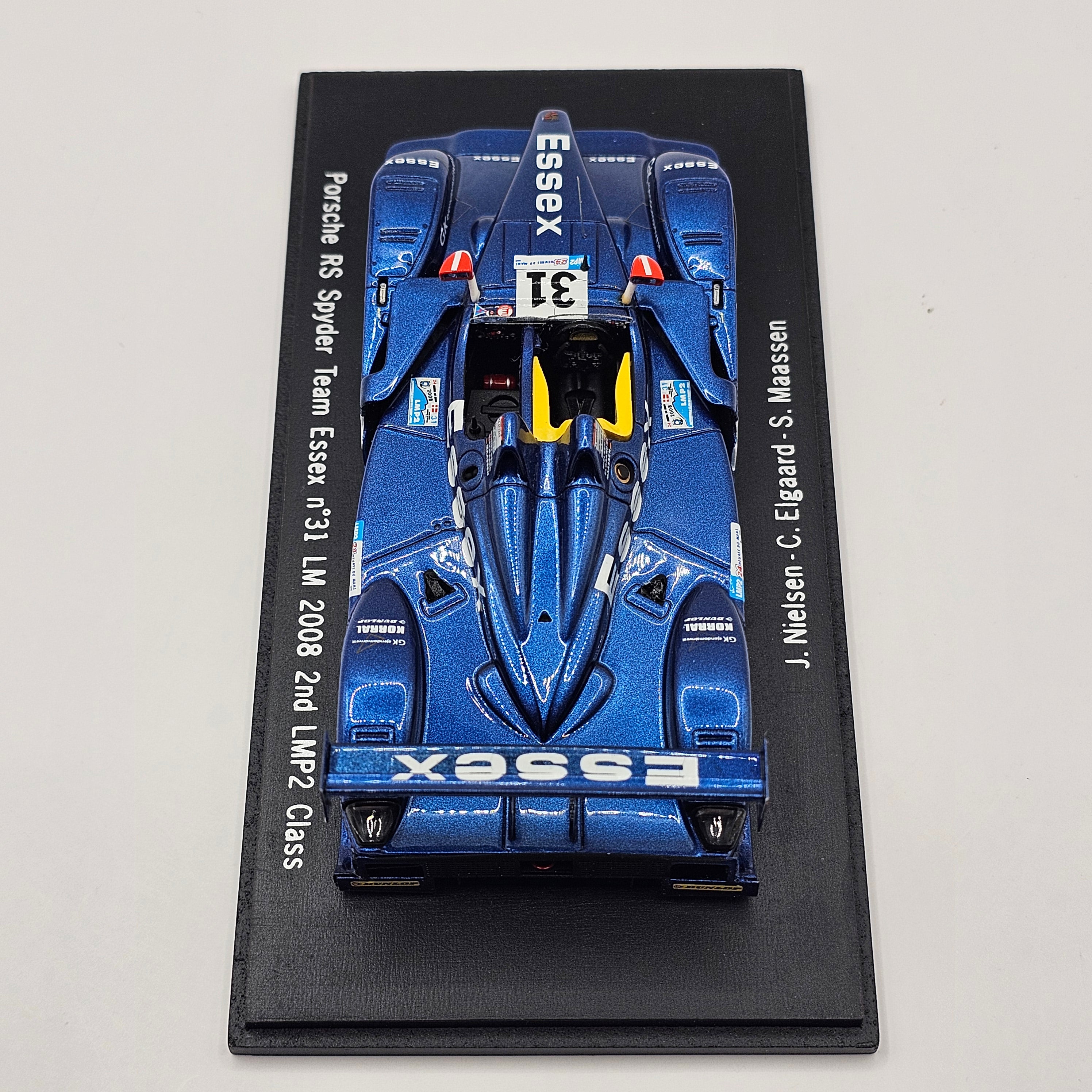 スパーク 1/43 ポルシェRSスパイダー LM2008 No.31 クラス2位 Spark Porsche RS Spyder #31 Team Essex Le Mans 2008 LMP2 1/43 Scale S1