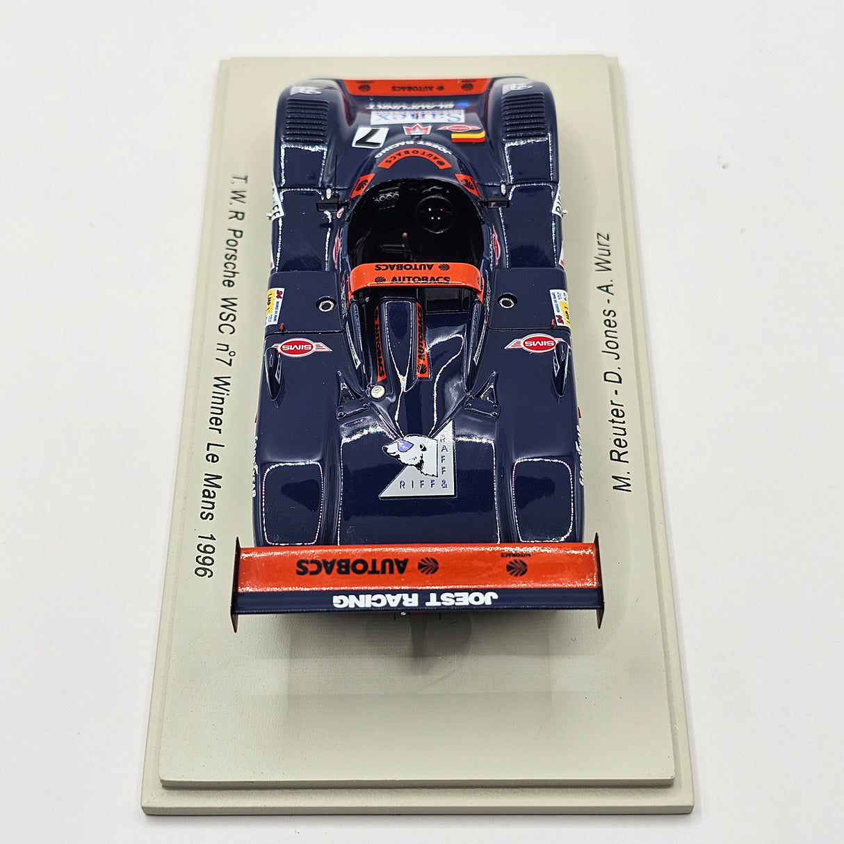 Spark TWR Porsche WSC #7 Joest Racing Le Mans 1996 Winner 1/43 Scale 43LM96